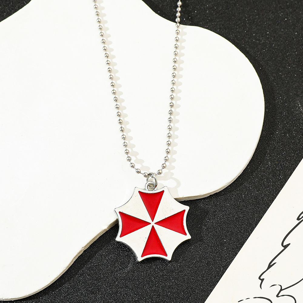 Vintage Fashion Enthusiasts - Collar con Colgante de Paraguas Rojo