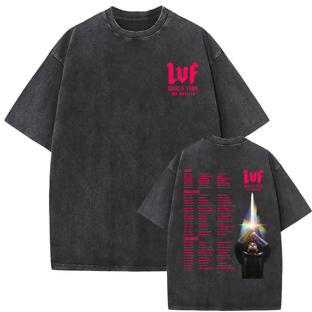 Vintage Fashion La - Camiseta Vintage Lavada de Rapper Jay