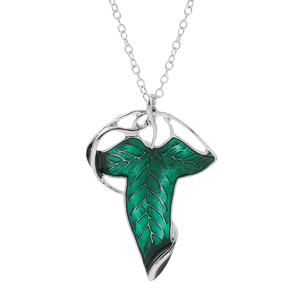 Vintage Fashion Enthusiasts - Collar con Colgante de Hoja Verde
