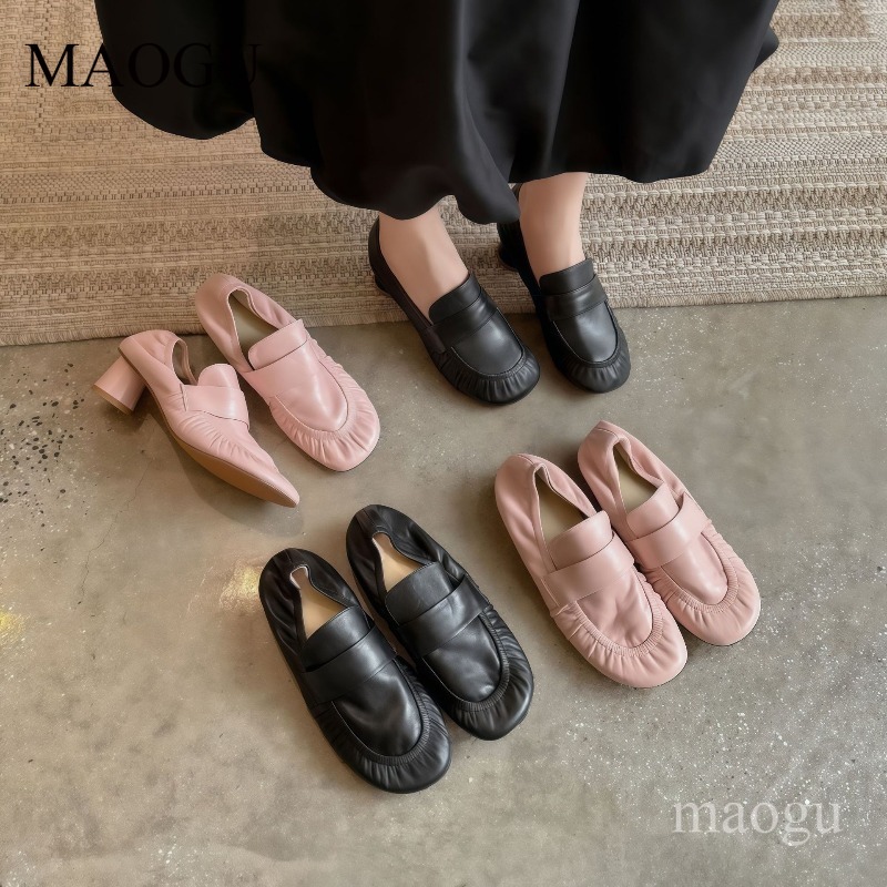 Vintage Fashion Online - Mocasines de cuero suave para mujer,