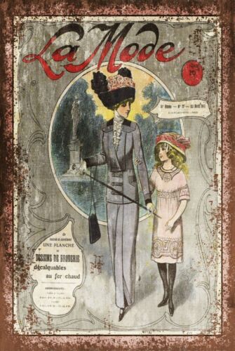 Letrero metálico de estilo ret - Vintage Fashion La reseña y precio