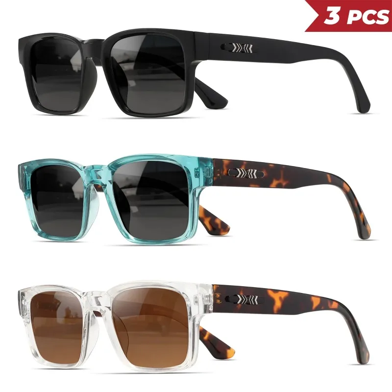 1/3PCS Gafas de Sol Cuadradas  - Vintage Fashion Enthusiasts reseña y precio